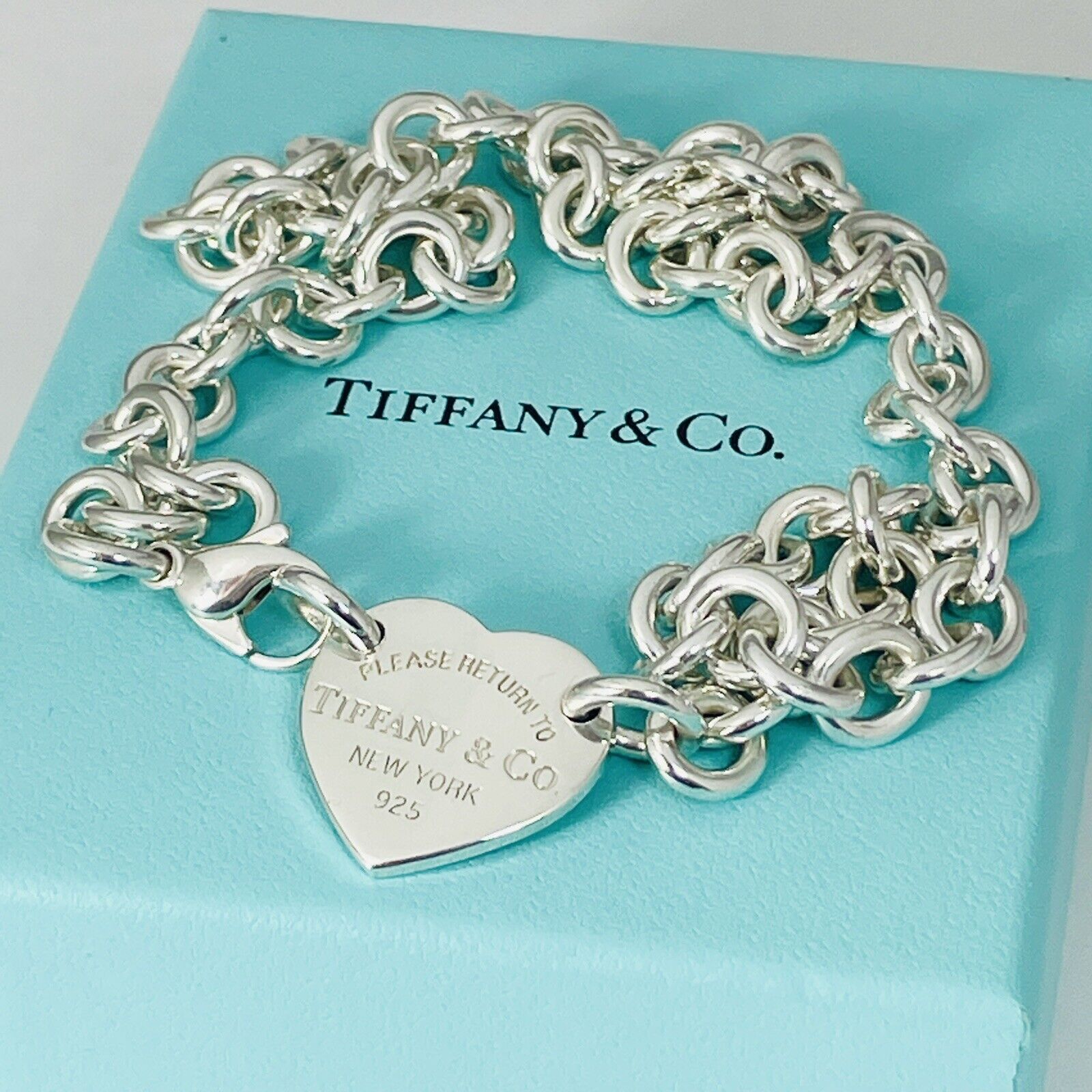 16.5" Please Return to Tiffany Large Heart Tag Choker Necklace