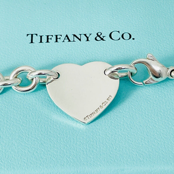 18" Please Return to Tiffany Large Heart Tag Choker Necklace - 4