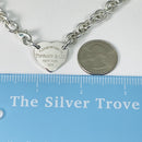 18" Please Return to Tiffany Large Heart Tag Choker Necklace-5