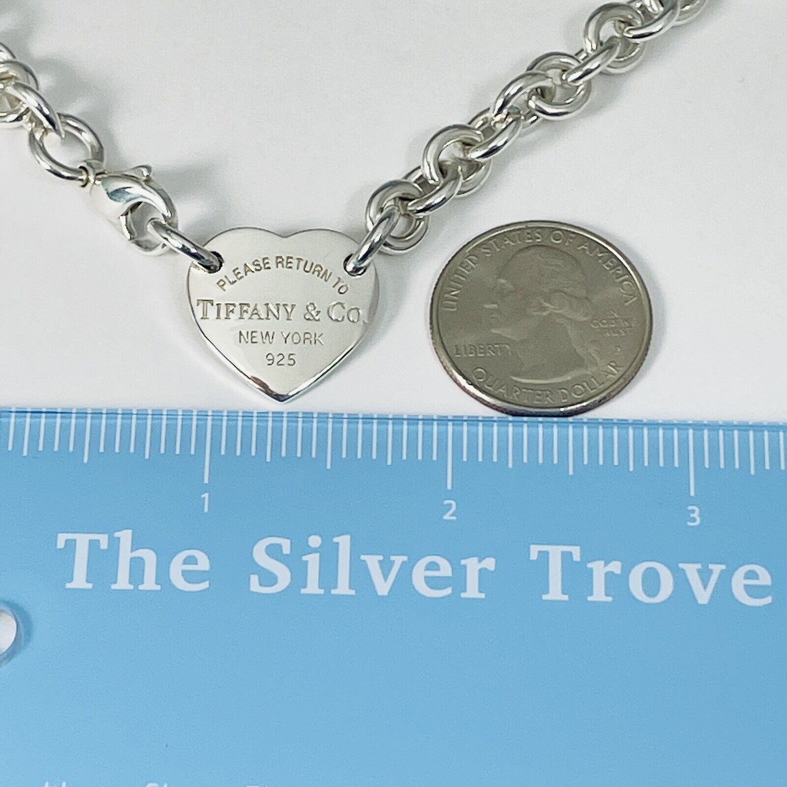 16.5" Please Return to Tiffany Large Heart Tag Choker Necklace