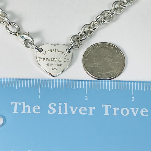 18" Please Return to Tiffany Large Heart Tag Choker Necklace