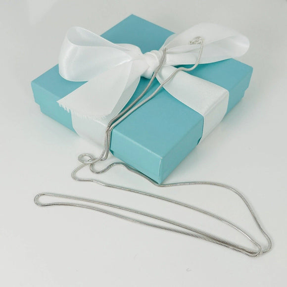 32" Tiffany & Co Sterling Silver Men's Unisex Snake Chain Necklace