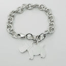 8" Tiffany Scottie Dog Tag Pet Charm Bracelet in Sterling Silver-1