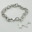8" Tiffany Scottie Dog Tag Pet Charm Bracelet in Sterling Silver-2