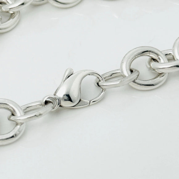 8" Tiffany Scottie Dog Tag Pet Charm Bracelet in Sterling Silver