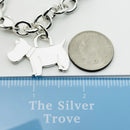 8" Tiffany Scottie Dog Tag Pet Charm Bracelet in Sterling Silver-6