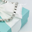 Medium 7.5" Tiffany & Co Venetian Box Link Bracelet Mens Unisex-6