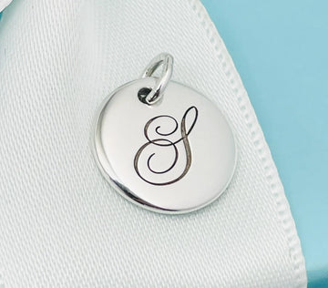 Tiffany Letter S Notes Alphabet Disc Pendant