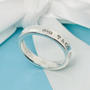 Size 10 Tiffany & Co 1837 Ring Narrow Concave in Sterling Silver Mens Unisex-3