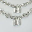 Tiffany Double 1837 Padlock Stacked Rolo Chain Necklace in Sterling Silver-3