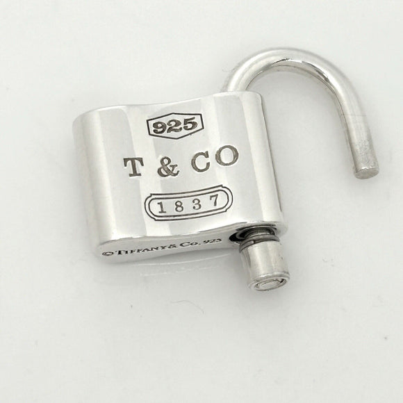 Tiffany Double 1837 Padlock Stacked Rolo Chain Necklace in Sterling Silver