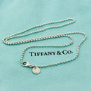 18" Tiffany & Co Sterling Silver 1.7mm Bead Necklace Dog Chain w Lobster Clasp-1