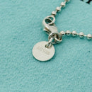 18" Tiffany & Co Sterling Silver 1.7mm Bead Necklace Dog Chain w Lobster Clasp-6