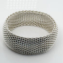 Large 8" Tiffany & Co Extra Wide Somerset Mesh Bangle Bracelet-4