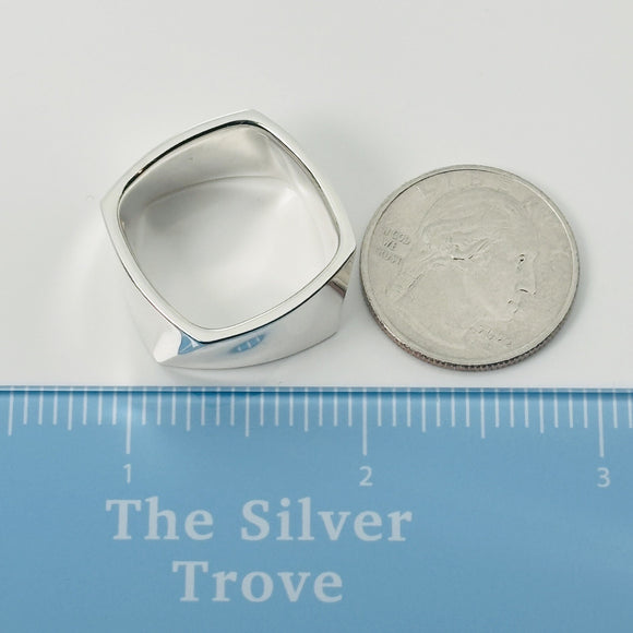 Size 6.5 Tiffany Frank Gehry Torque Ring Mens Unisex in Sterling Silver