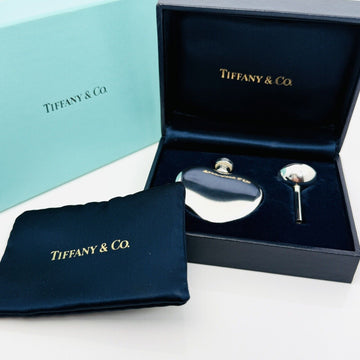 Vintage Tiffany Heart Perfume Flacon Bottle Funnel in Silver with Storage Box