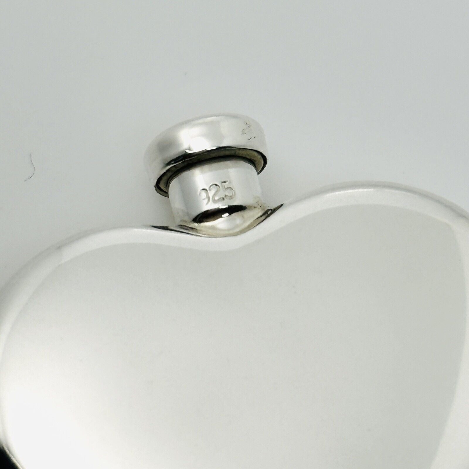 Vintage Tiffany Heart Perfume Flacon Bottle Funnel in Silver with Storage Box