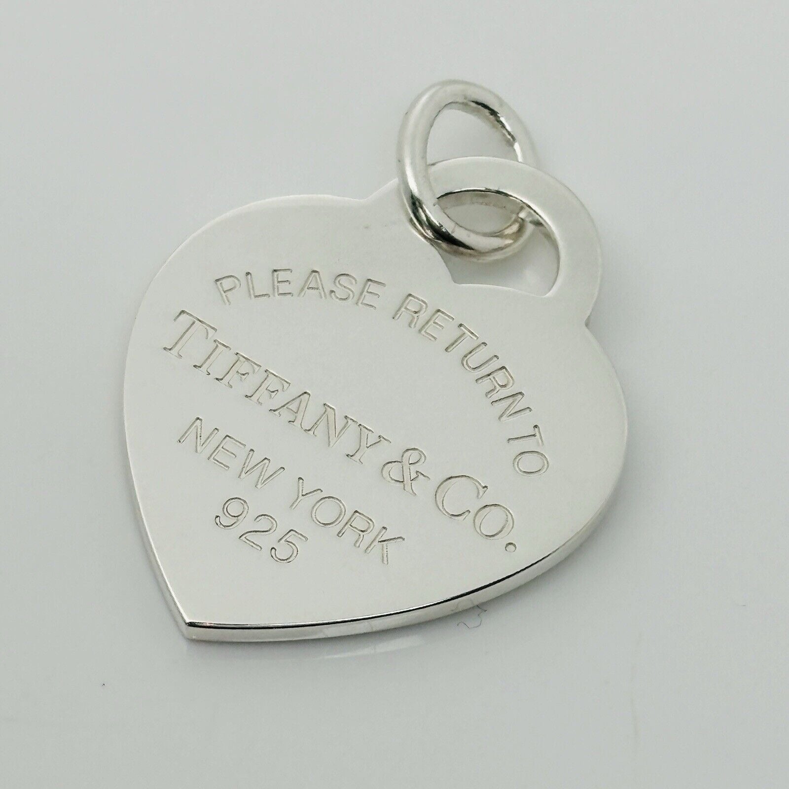 Please Return to Tiffany & Co Heart Tag Pendant or Charm Extra Large 1.2"