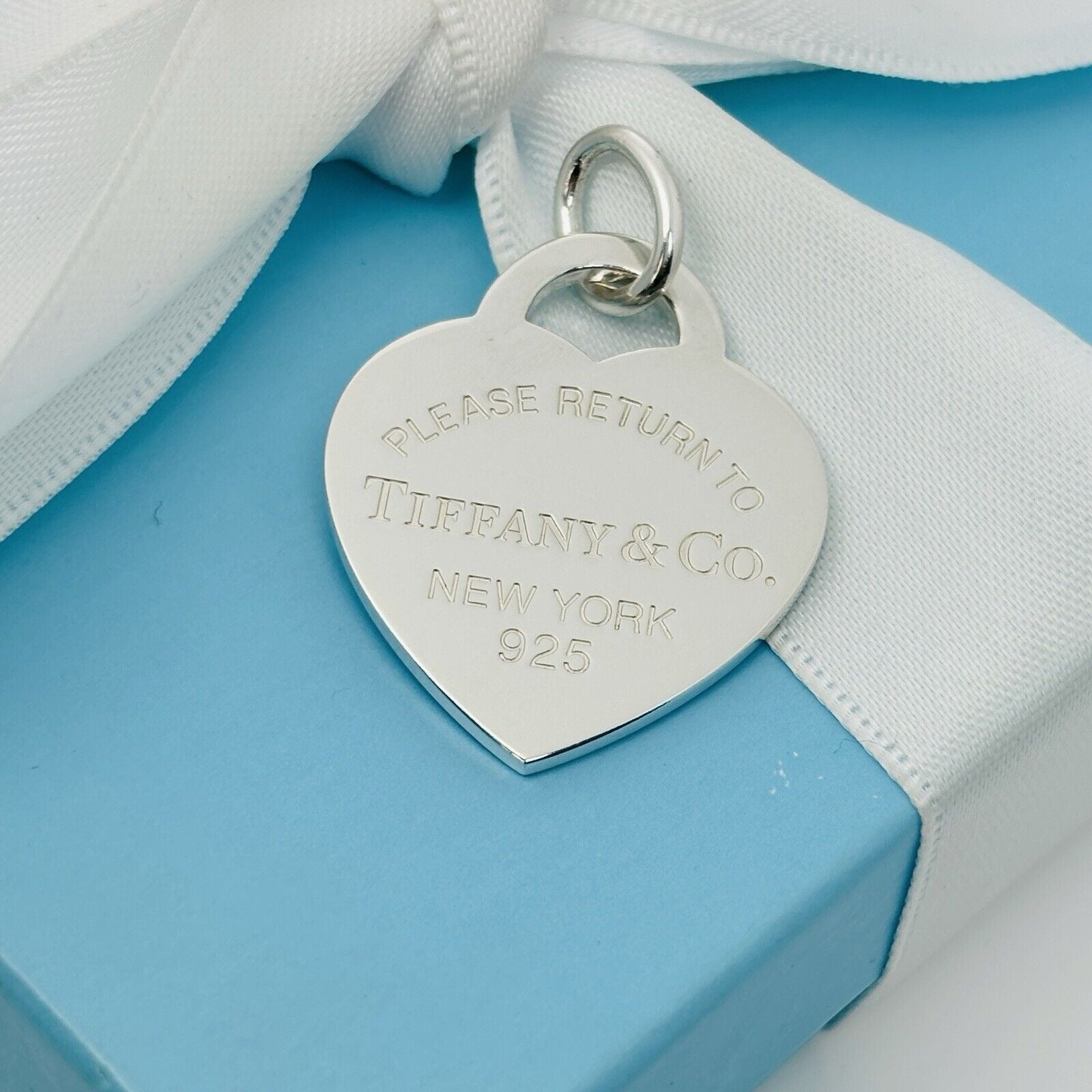 Please Return to Tiffany & Co Heart Tag Pendant or Charm Extra Large 1.2"