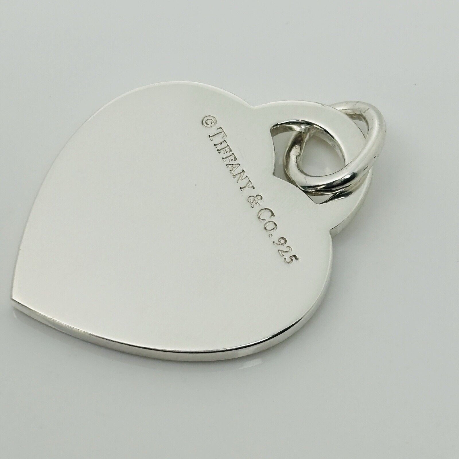 Please Return to Tiffany & Co Heart Tag Pendant or Charm Extra Large 1.2"