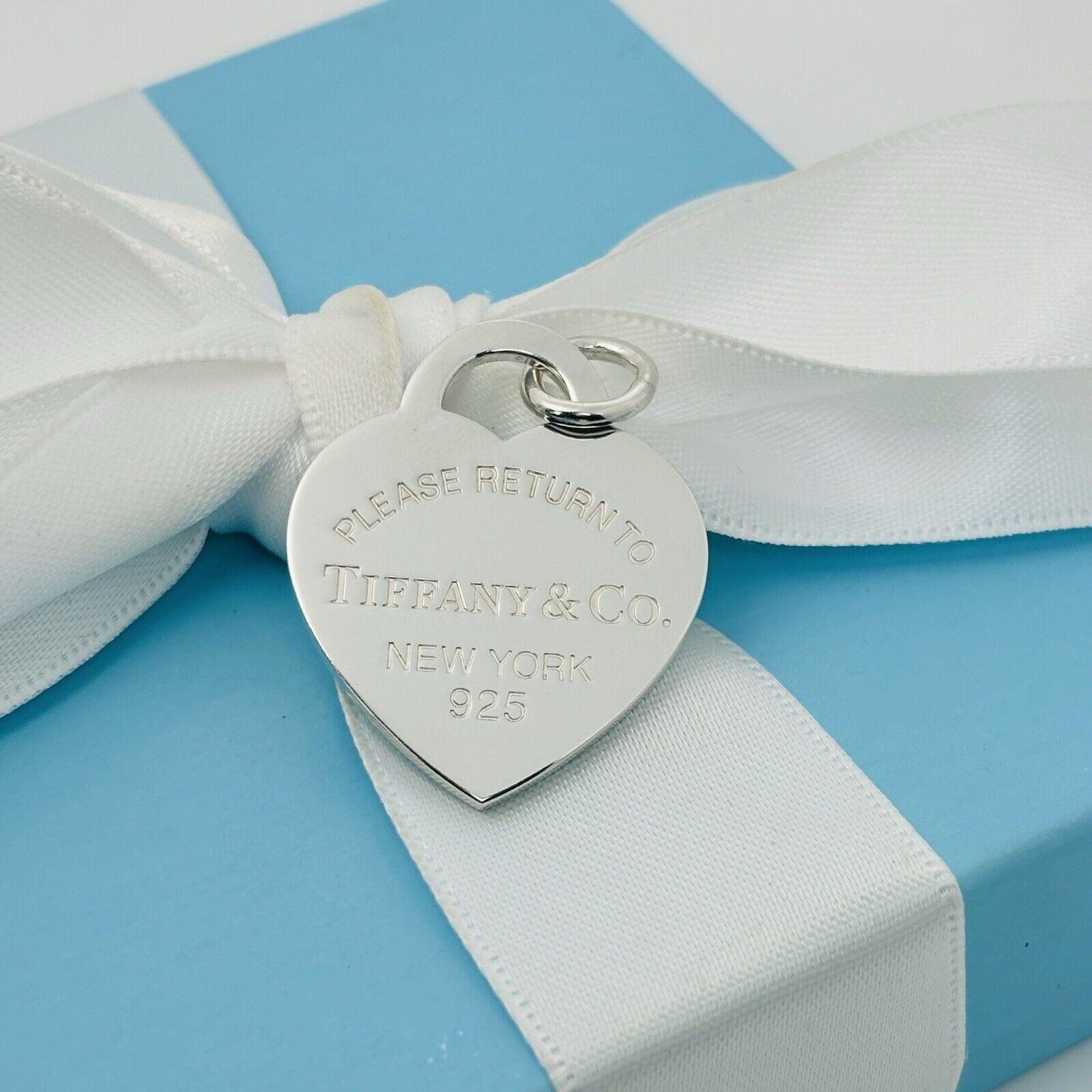 Please Return to Tiffany & Co Heart Tag Pendant or Charm Extra Large 1.2"