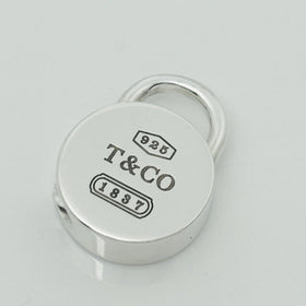 Return to Tiffany 1837 Round Padlock Lock Charm or Pendant in Sterling Silver - 0