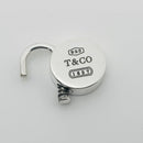 Return to Tiffany 1837 Round Padlock Lock Charm or Pendant in Sterling Silver-3