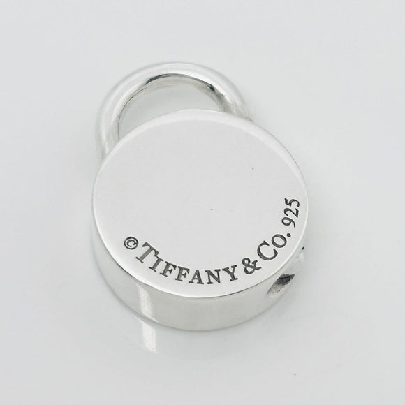 Return to Tiffany 1837 Round Padlock Lock Charm or Pendant in Sterling Silver