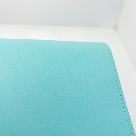 Tiffany Blue Leather Folding Necklace Presentation Blue Travel Storage Lux Pouch