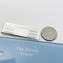 Tiffany & Co Machine Turned Pin Stripe Engravable ID Money Clip in Silver-7
