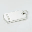 Tiffany & Co Makers NY Dog Tag Pendant in 925 Sterling Silver-4