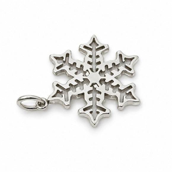 Tiffany & Co. Large 1" Snowflake Charm or Pendant in 925 Sterling Silver