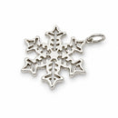 Tiffany & Co. Large 1" Snowflake Charm or Pendant in 925 Sterling Silver-5