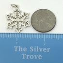 Tiffany & Co. Large 1" Snowflake Charm or Pendant in 925 Sterling Silver-7