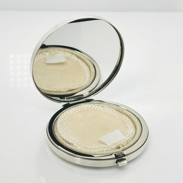 Tiffany & Co Makeup Cosmetic Purse Mirror Folding Compact Round in Silver - 0