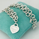 Tiffany Round Link Heart Clasp Necklace Extra Chain for Repair Lengthening-5