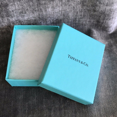 Tiffany & Co Empty Blue Gift Box with Embossed Blank Card
