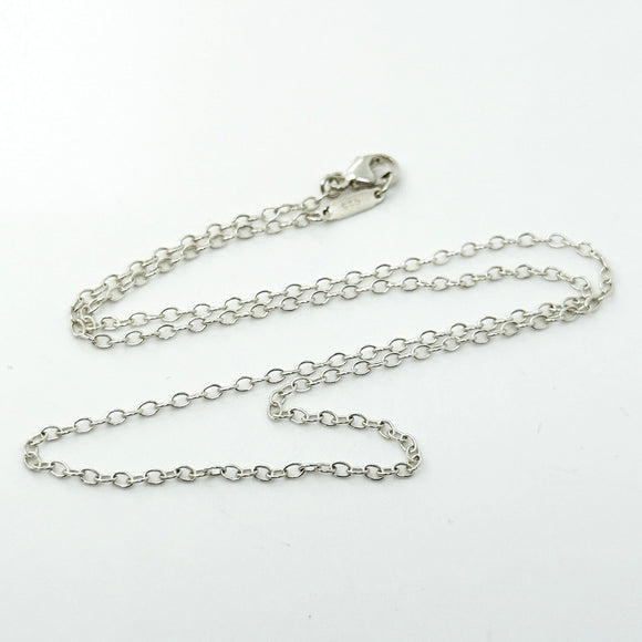 Tiffany & Co 16” 1.5mm Oval Link Chain Necklace Classic Style in Sterling Silver