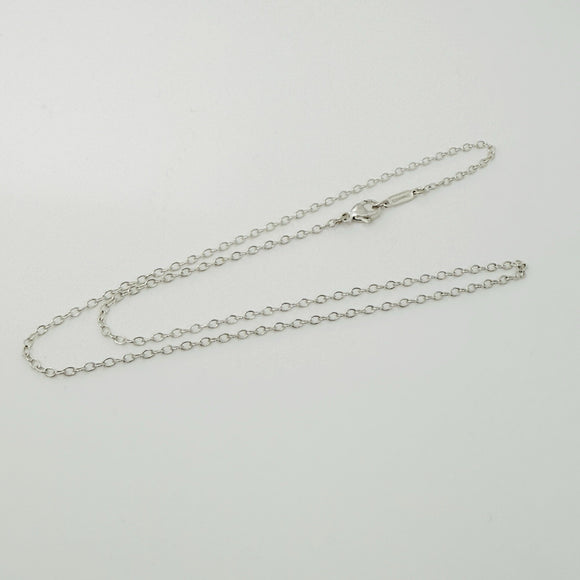 Tiffany & Co 16” 1.5mm Oval Link Chain Necklace Classic Style in Sterling Silver