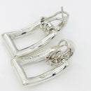 Tiffany & Co Silver Sculptural Open Rectangle Statement Earrings Italy 2002-4