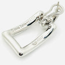 Tiffany & Co Silver Sculptural Open Rectangle Statement Earrings Italy 2002-5