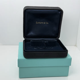 Tiffany Black Suede Leather Watch or Bracelet Presentation Storage Gift Blue Box - 0