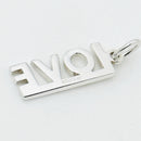 Tiffany Love Word Charm or Pendant in Sterling Silver for Keychain or Key Ring-5