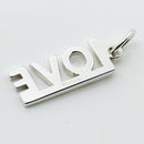 Tiffany Love Word Charm or Pendant in Sterling Silver for Keychain or Key Ring-6