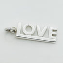 Tiffany Love Word Charm or Pendant in Sterling Silver for Keychain or Key Ring-1