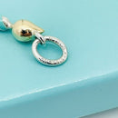 Tiffany & Co Birthday Candle Charm or Pendant in 18K Gold Blue Enamel and Silver-5