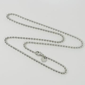 30" Tiffany & Co Bead Necklace Dog Chain with Lobster Clasp 2.3mm Beads Silver - 0