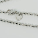 30" Tiffany & Co Bead Necklace Dog Chain with Lobster Clasp 2.3mm Beads Silver-4