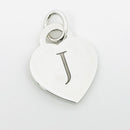 Tiffany & Co. Letter J Heart Pendant Charm Notes Alphabet in 925 Sterling Silver-1