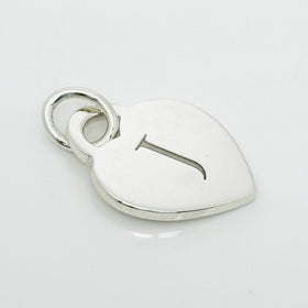 Tiffany & Co. Letter J Heart Pendant Charm Notes Alphabet in 925 Sterling Silver - 0